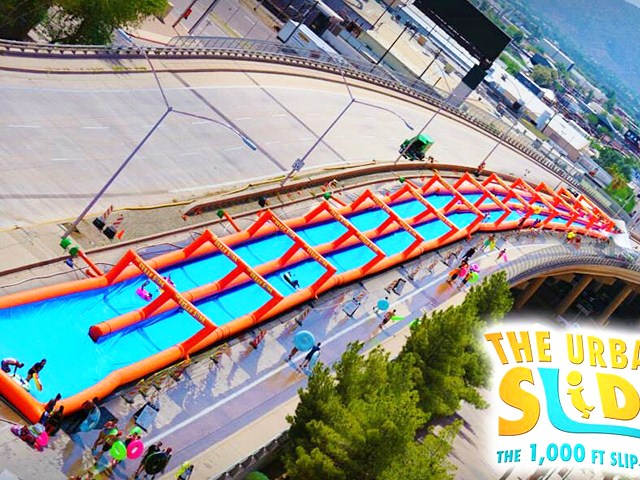 Long Air Sealed Inflatable Water Slip,Giant Dual Lanes Inflatable Water Slide The City  BY-STC-010